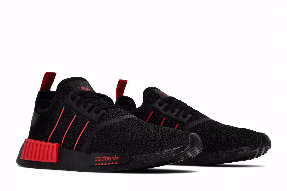 adidas NMD_R1 Core Black Red, view 9