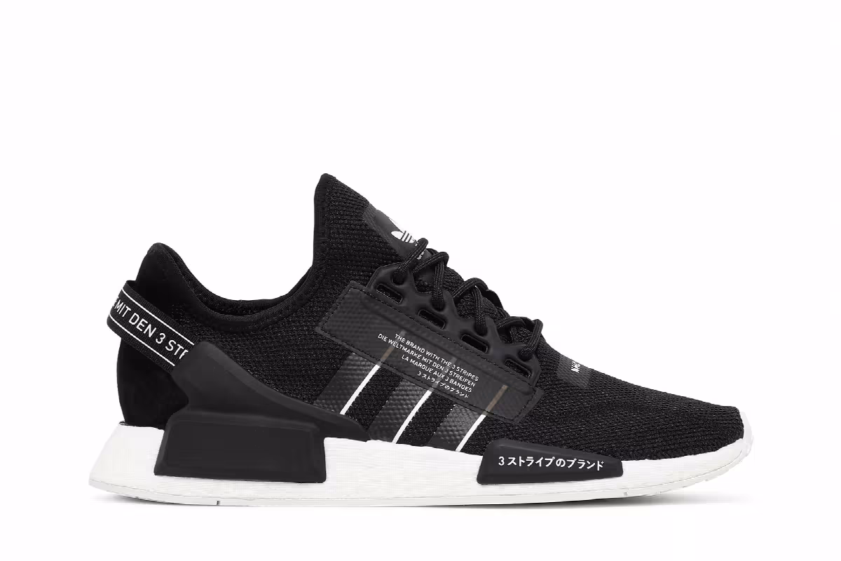 Adidas NMD_R1 V2 Black White, view 2
