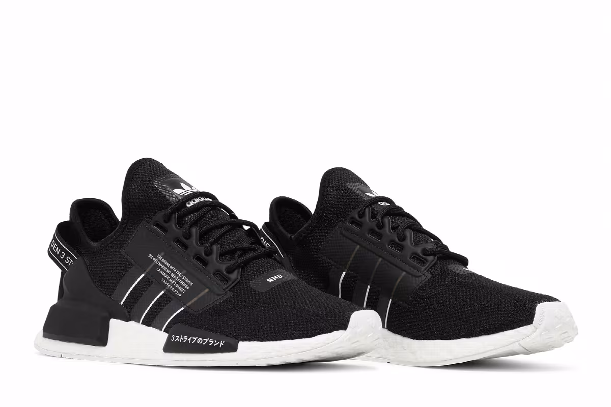 Adidas NMD_R1 V2 Black White, view 9