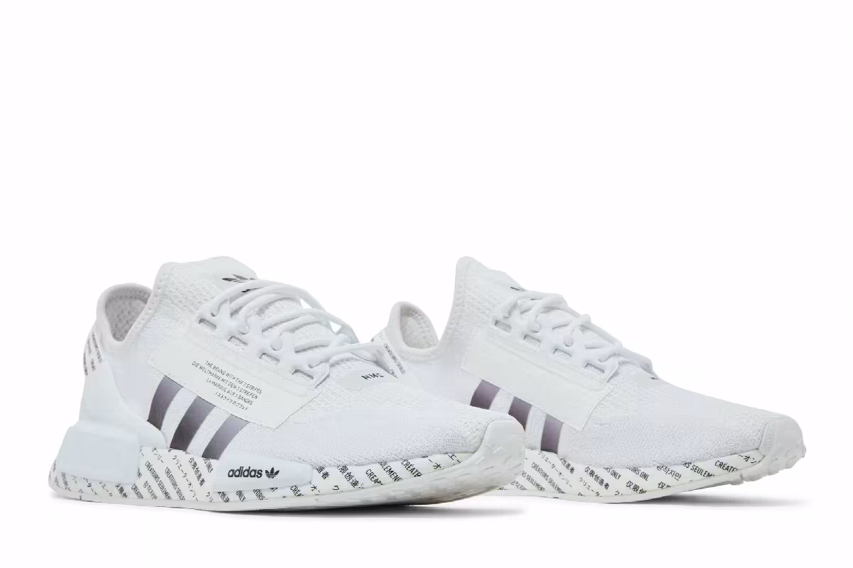 adidas NMD_R1 V2 Script - White, view 9