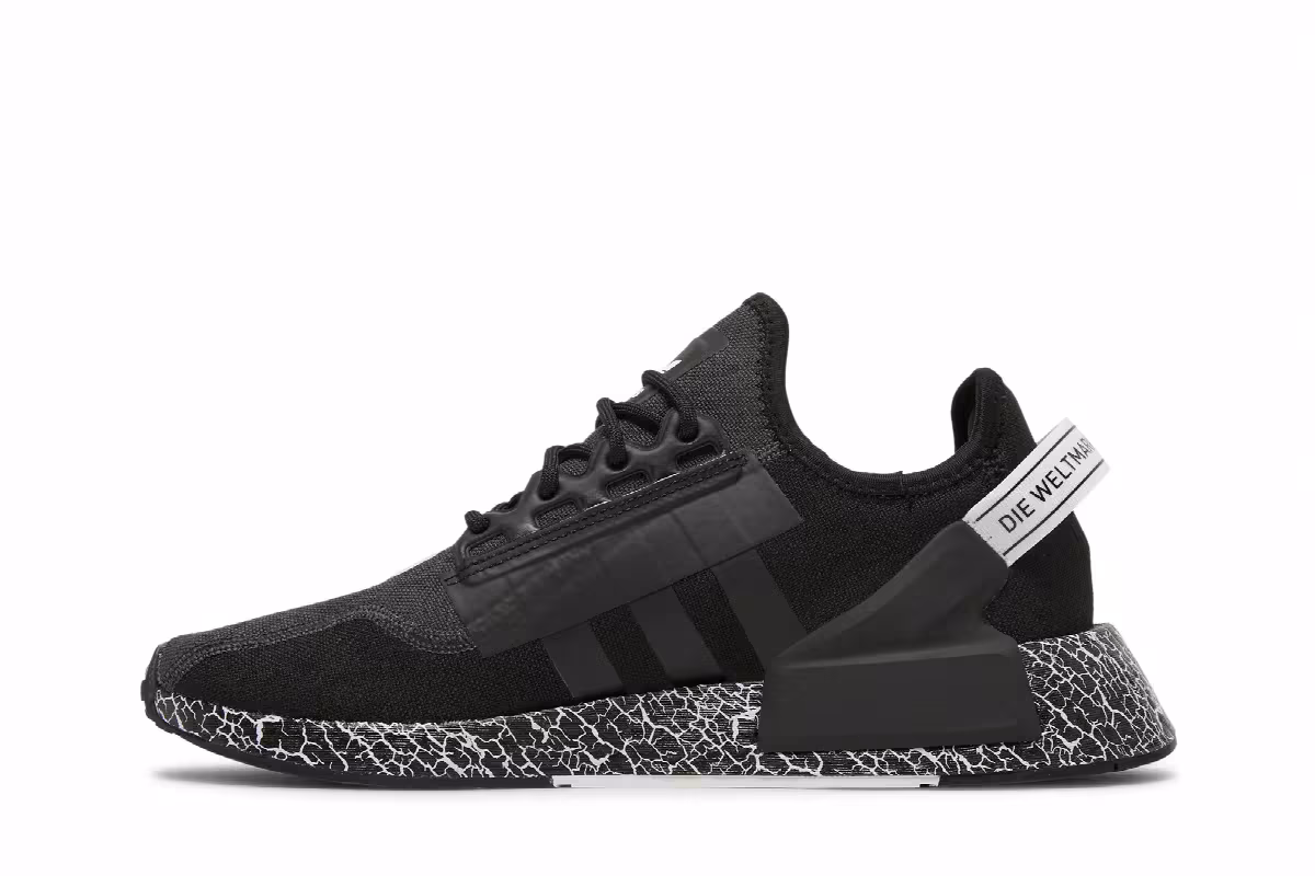 Adidas NMD_R1 V2 Crackled - Black Carbon, view 4