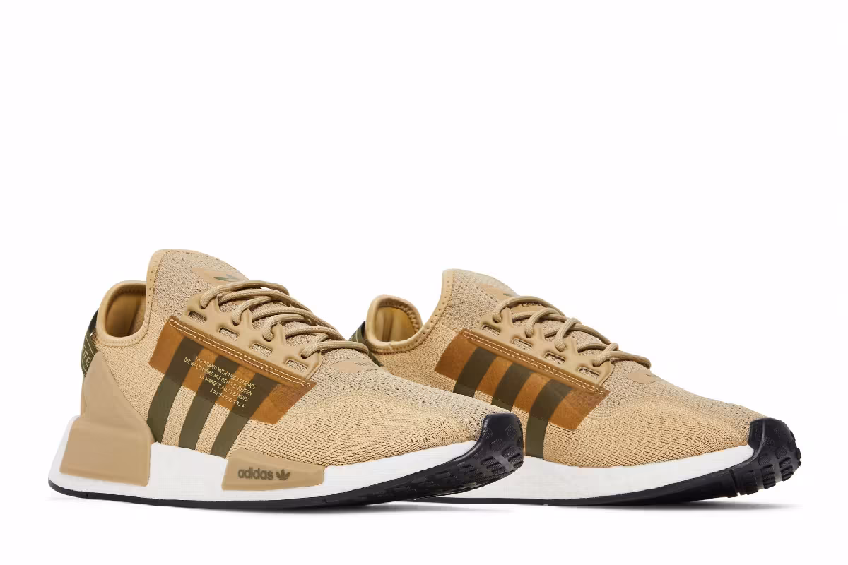 adidas NMD_R1 V2 Beige Tone Focus Olive, view 9