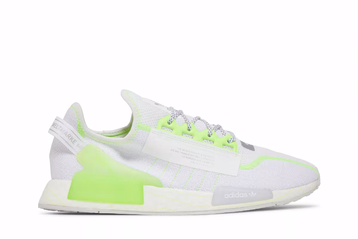 adidas NMD_R1 V2 White Signal Green, view 2