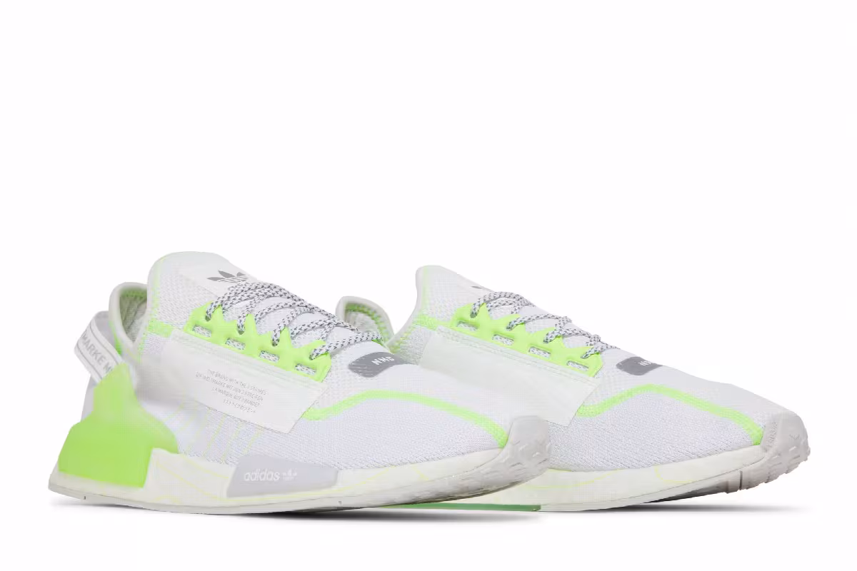 adidas NMD_R1 V2 White Signal Green, view 9