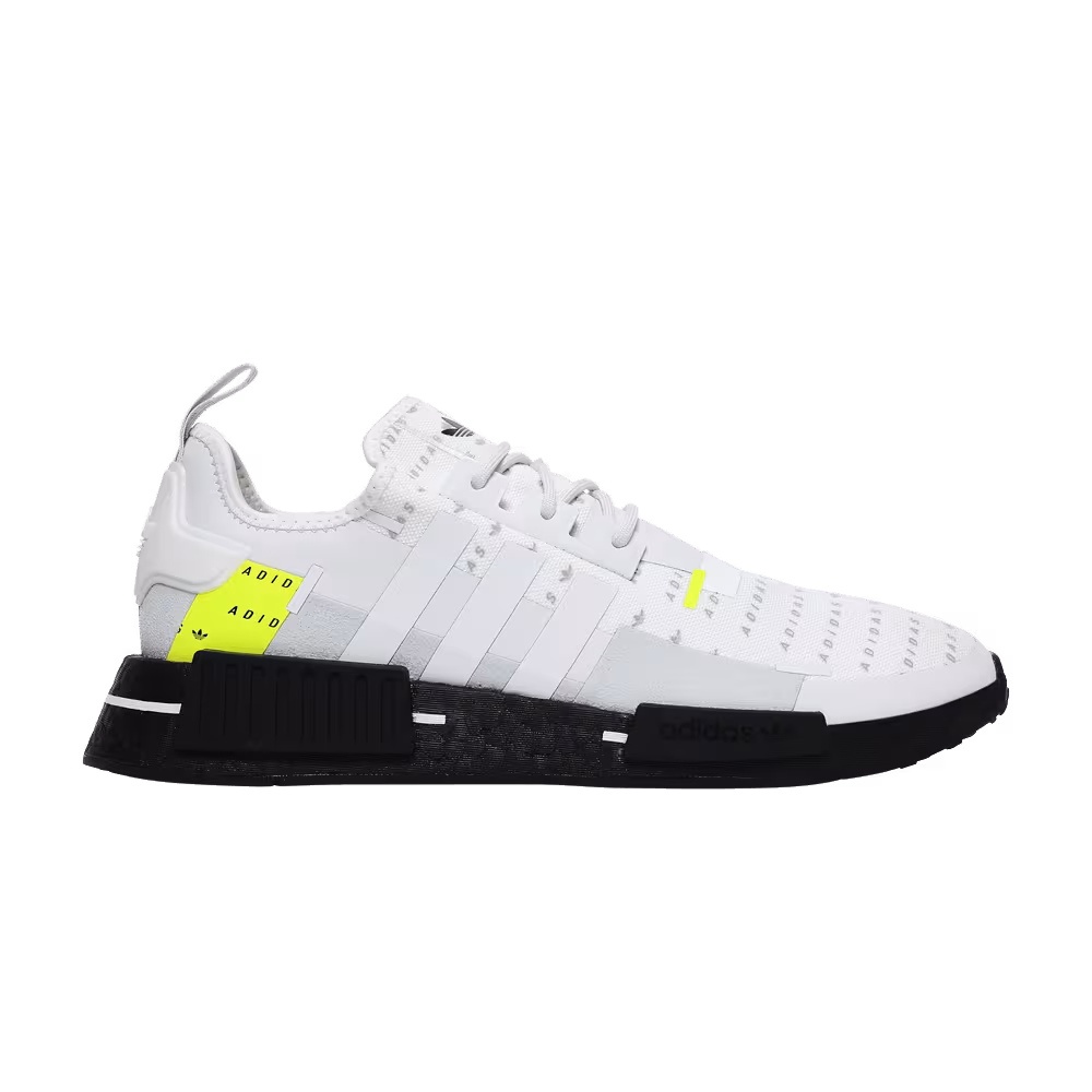 Adidas NMD_R1 All Over Logo - White Team Solar Yellow