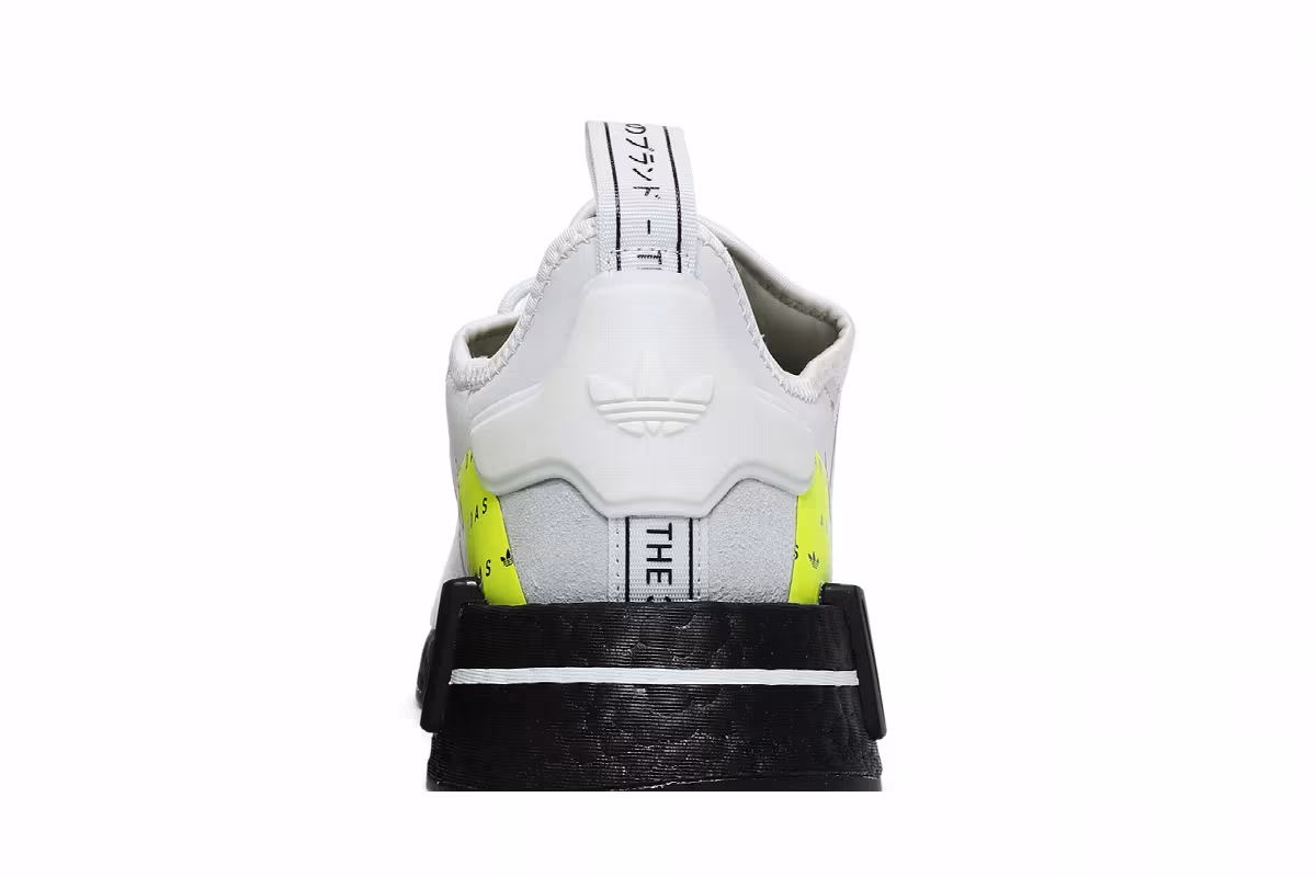 Adidas NMD_R1 All Over Logo - White Team Solar Yellow, view 8