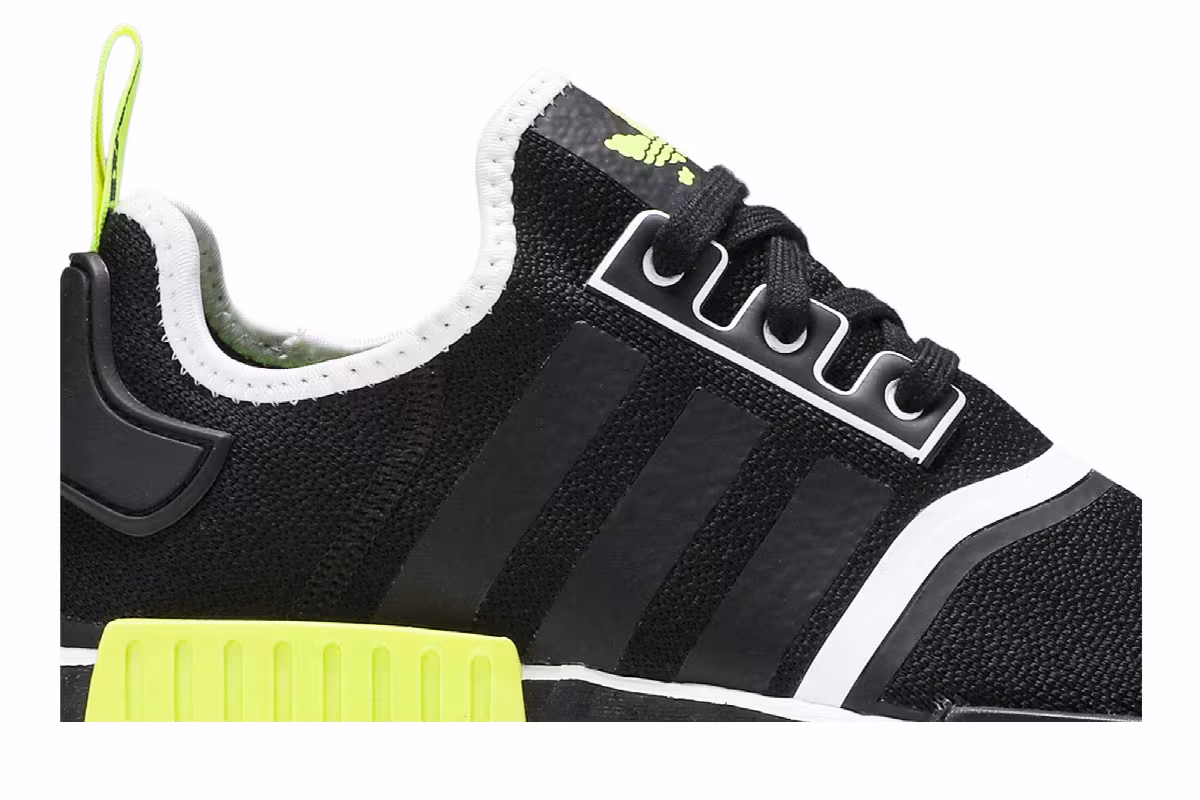 adidas NMD_R1 Black Solar Yellow, view 3