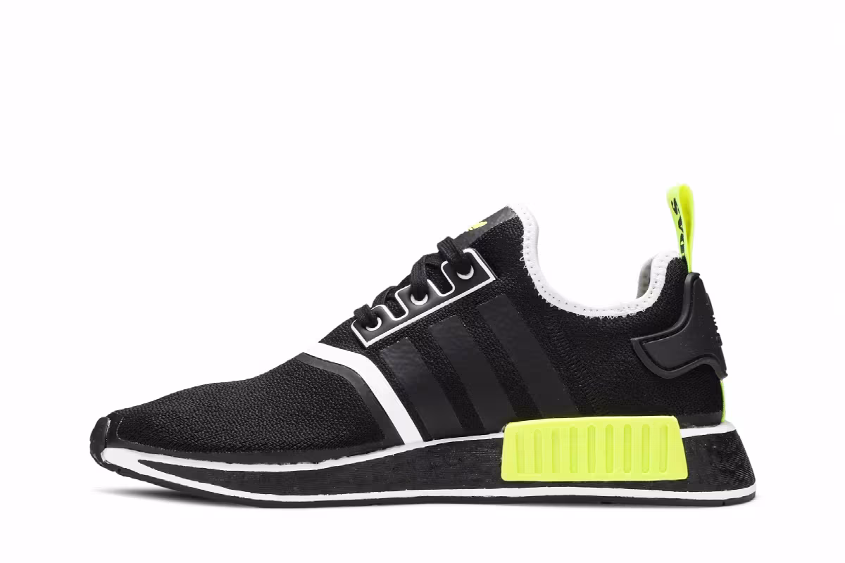 adidas NMD_R1 Black Solar Yellow, view 4