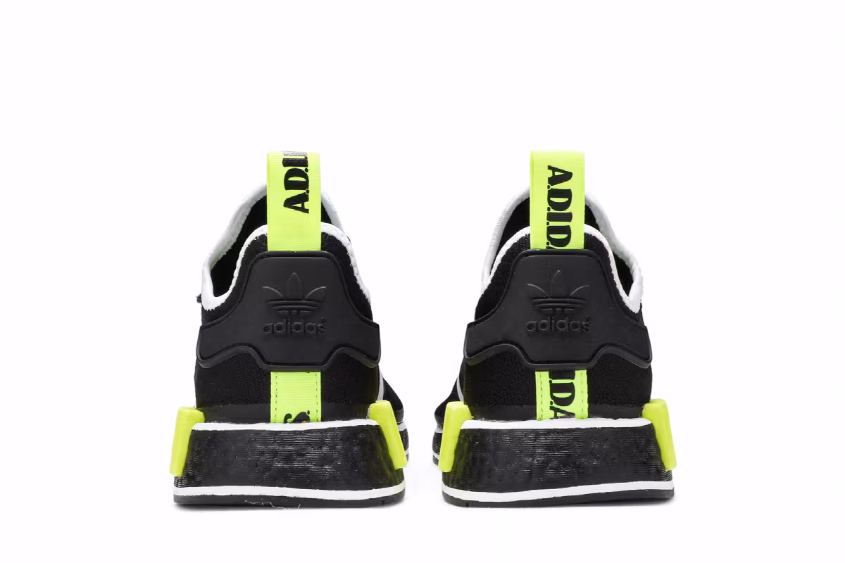 adidas NMD_R1 Black Solar Yellow, view 7