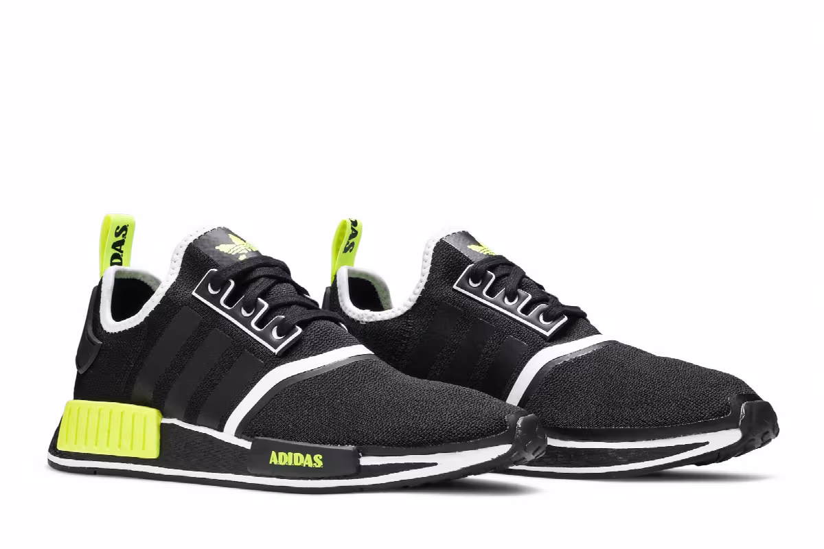 adidas NMD_R1 Black Solar Yellow, view 9