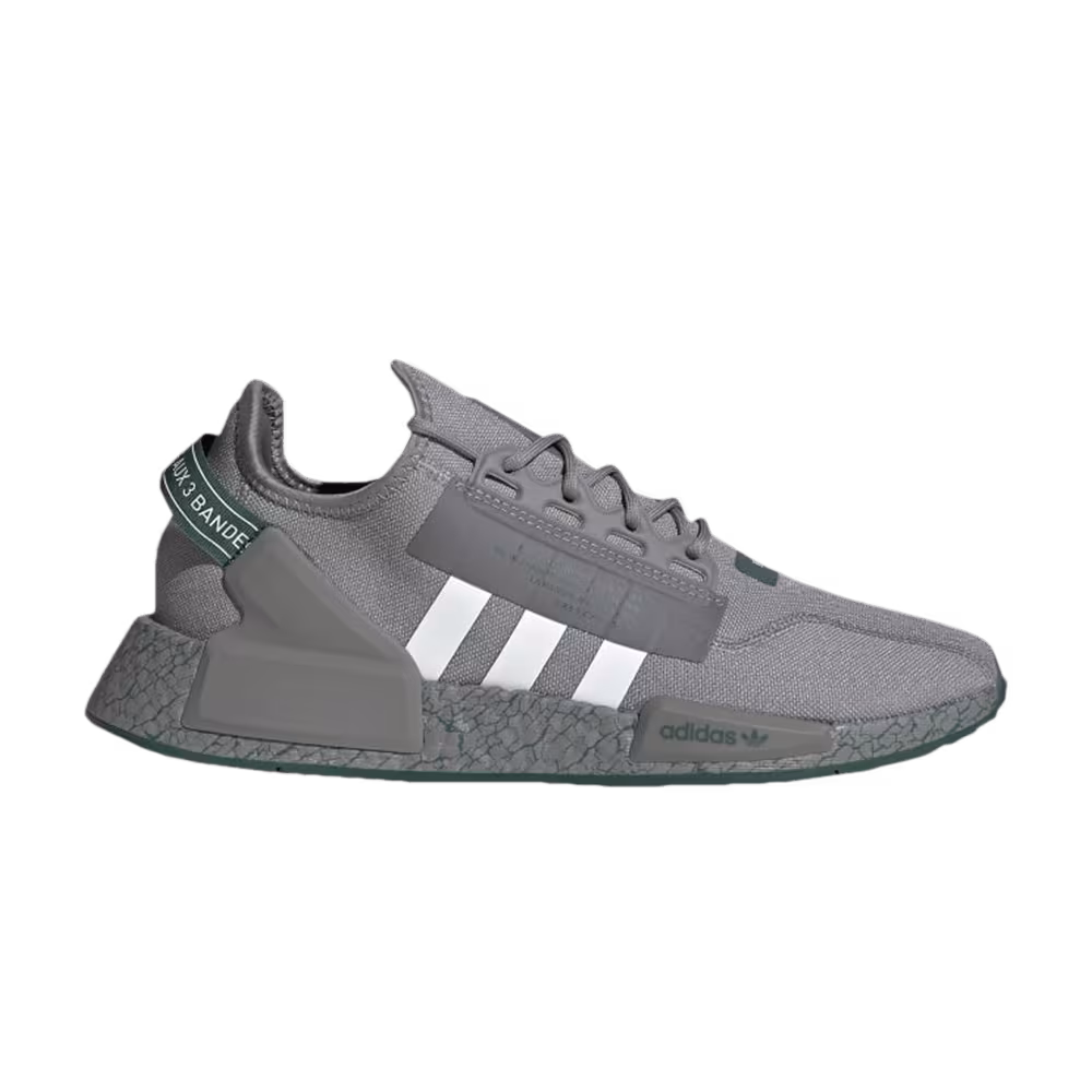 Adidas NMD_R1 V2 Crackled - Grey Collegiate Green