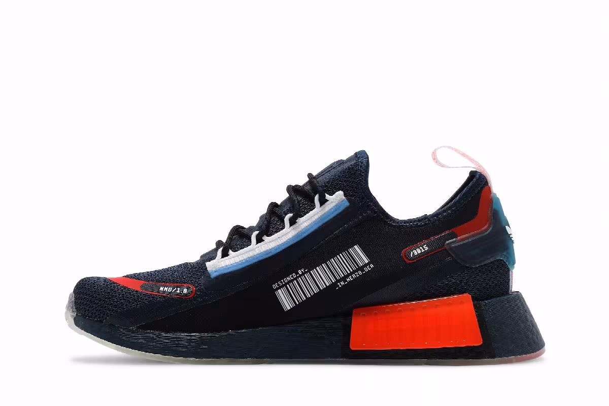 Adidas NMD_R1 Spectoo Crew Navy Solar Red, view 4