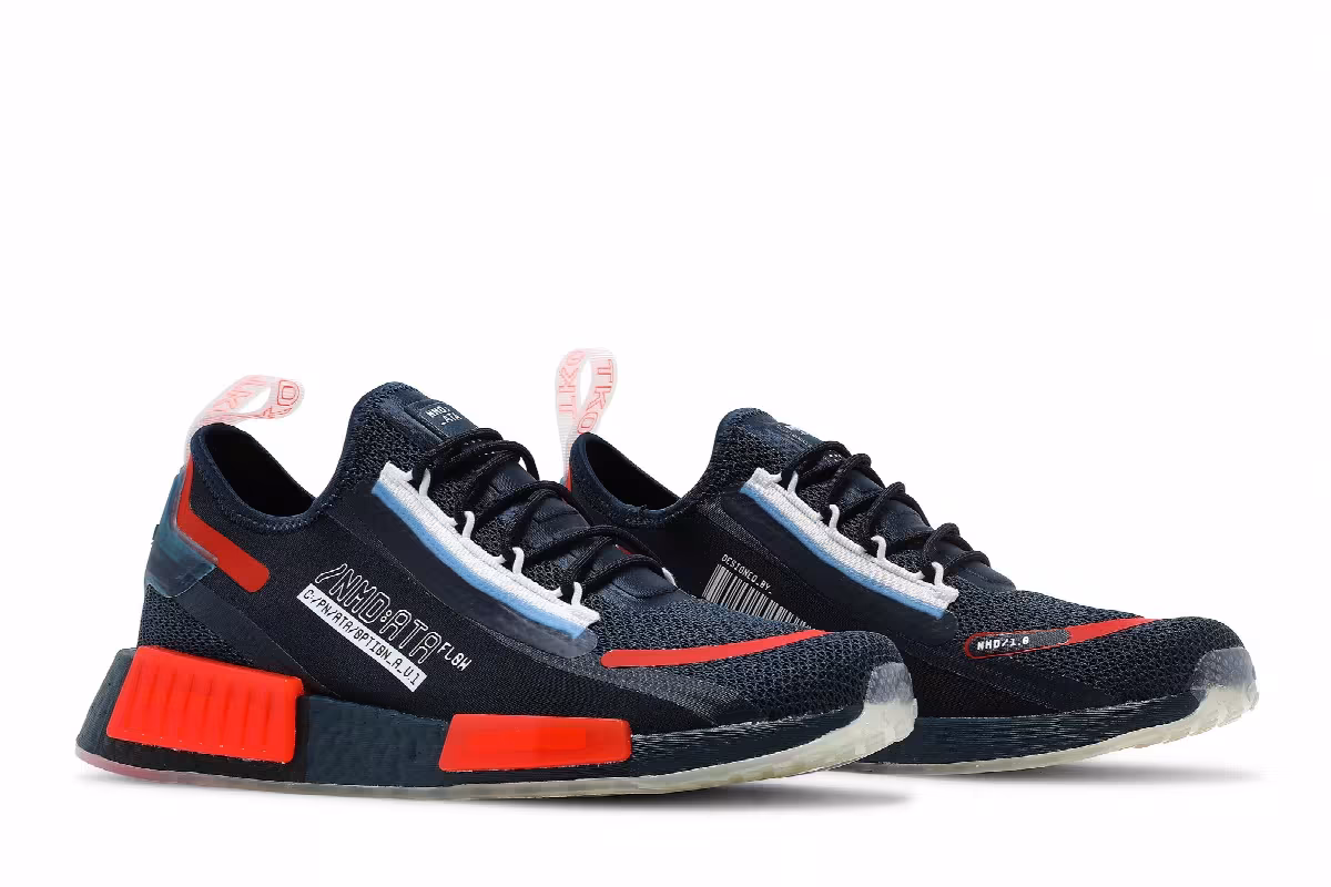 Adidas NMD_R1 Spectoo Crew Navy Solar Red, view 9