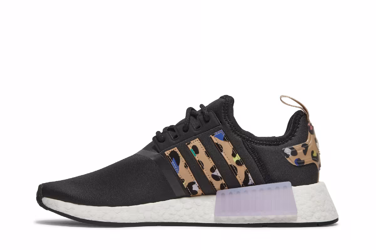 Adidas Women's NMD_R1 Black Leopard, view 4