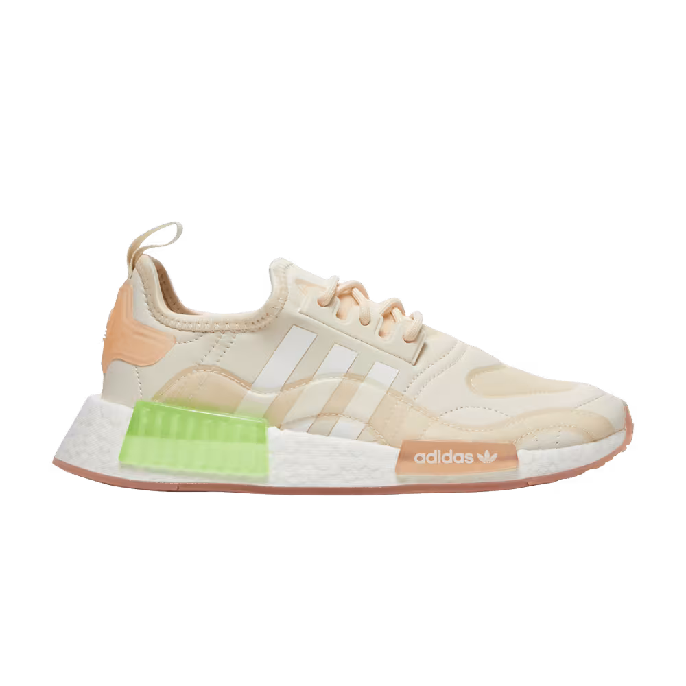 Adidas Women's NMD_R1 Wonder White Signal Green