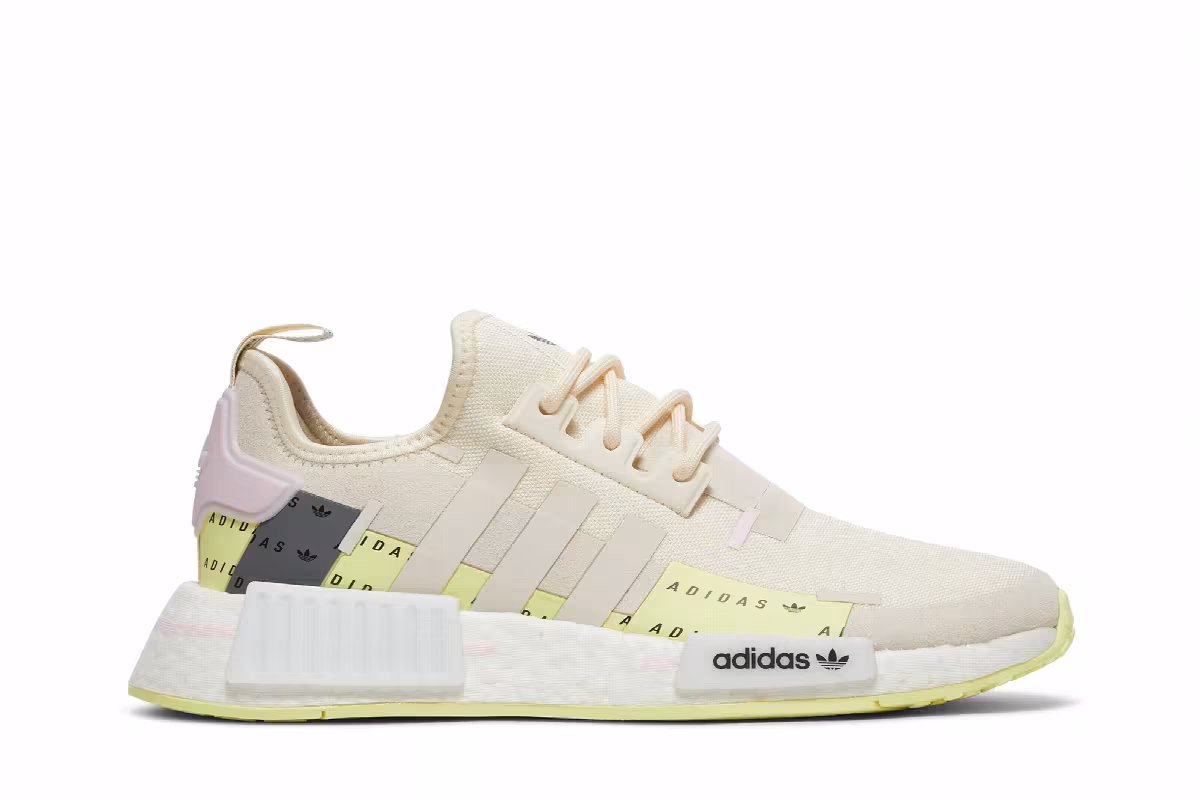 Adidas Women's NMD_R1 Wonder White Pulse Yellow, view 2