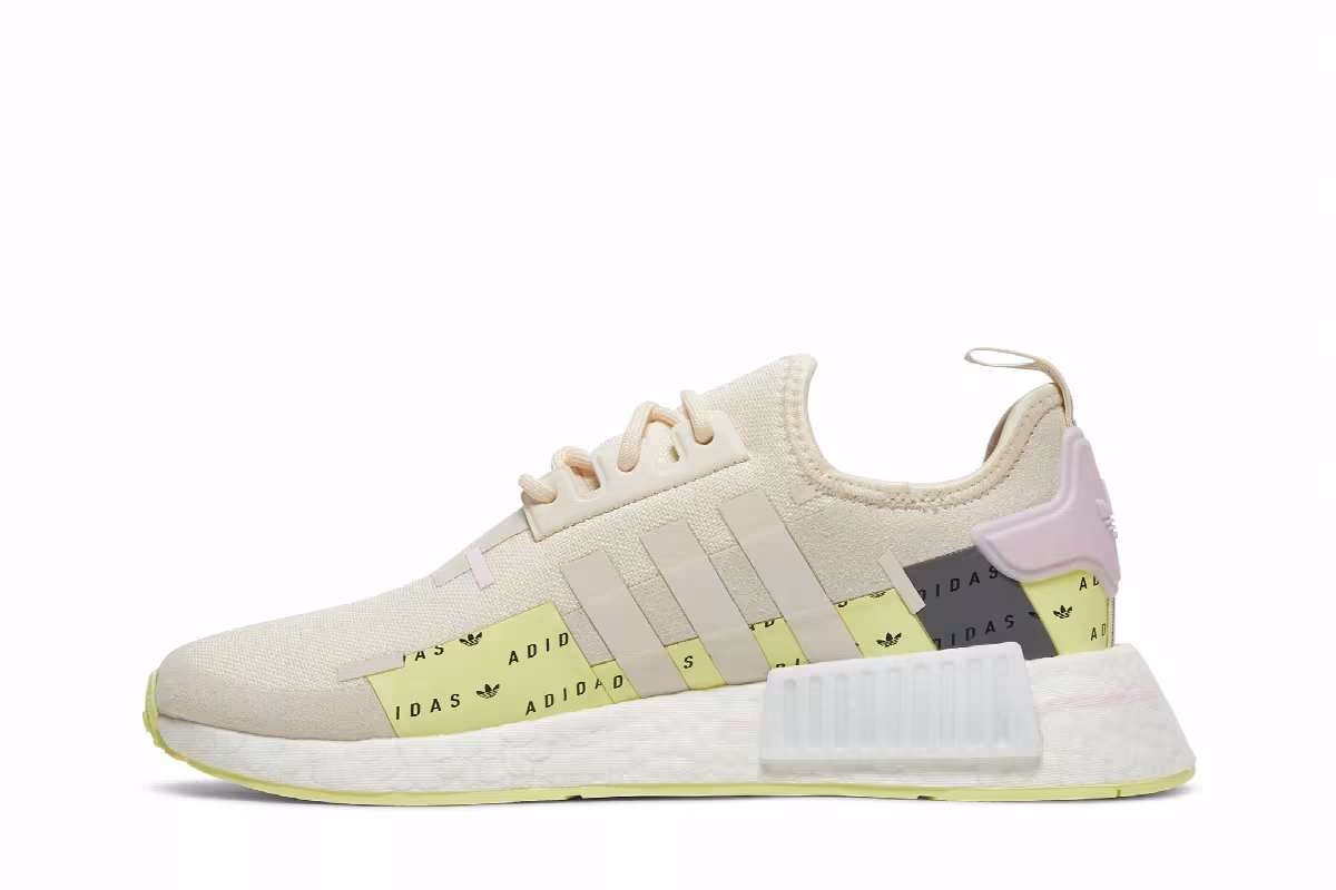 Adidas Women's NMD_R1 Wonder White Pulse Yellow, view 4