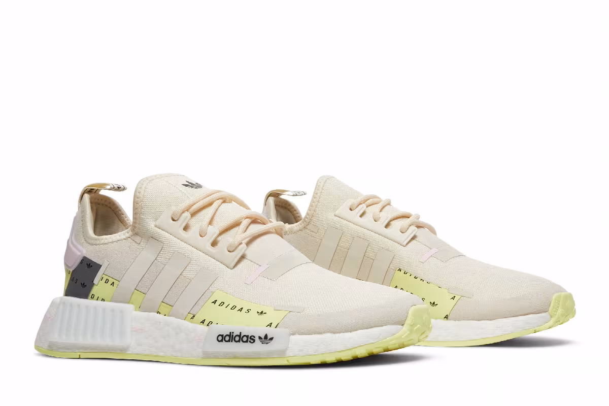 Adidas Women's NMD_R1 Wonder White Pulse Yellow, view 9