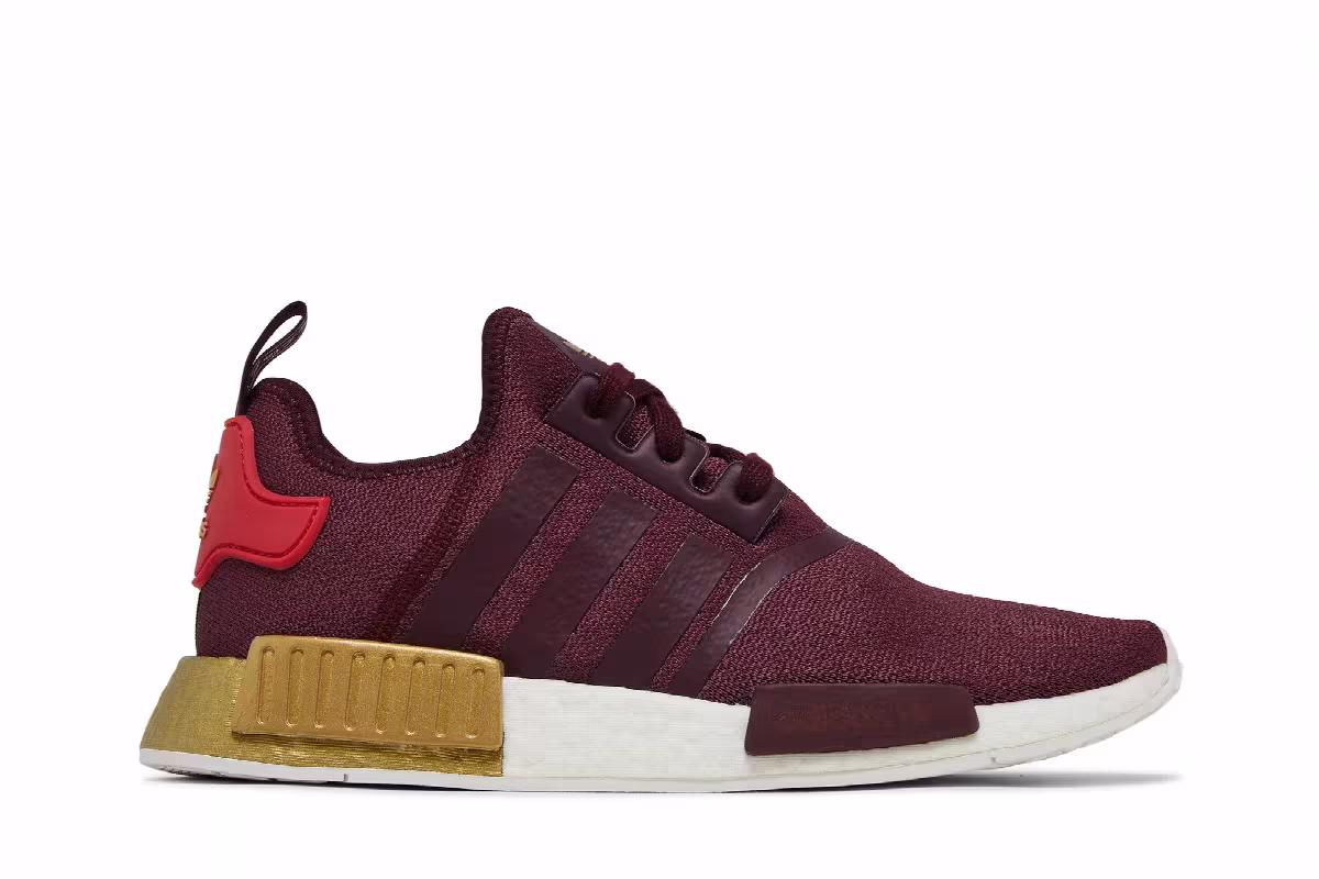 Adidas Women's NMD_R1 Maroon Gold, view 2