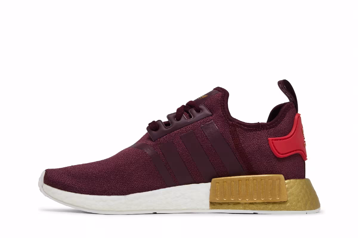 Adidas Women's NMD_R1 Maroon Gold, view 4