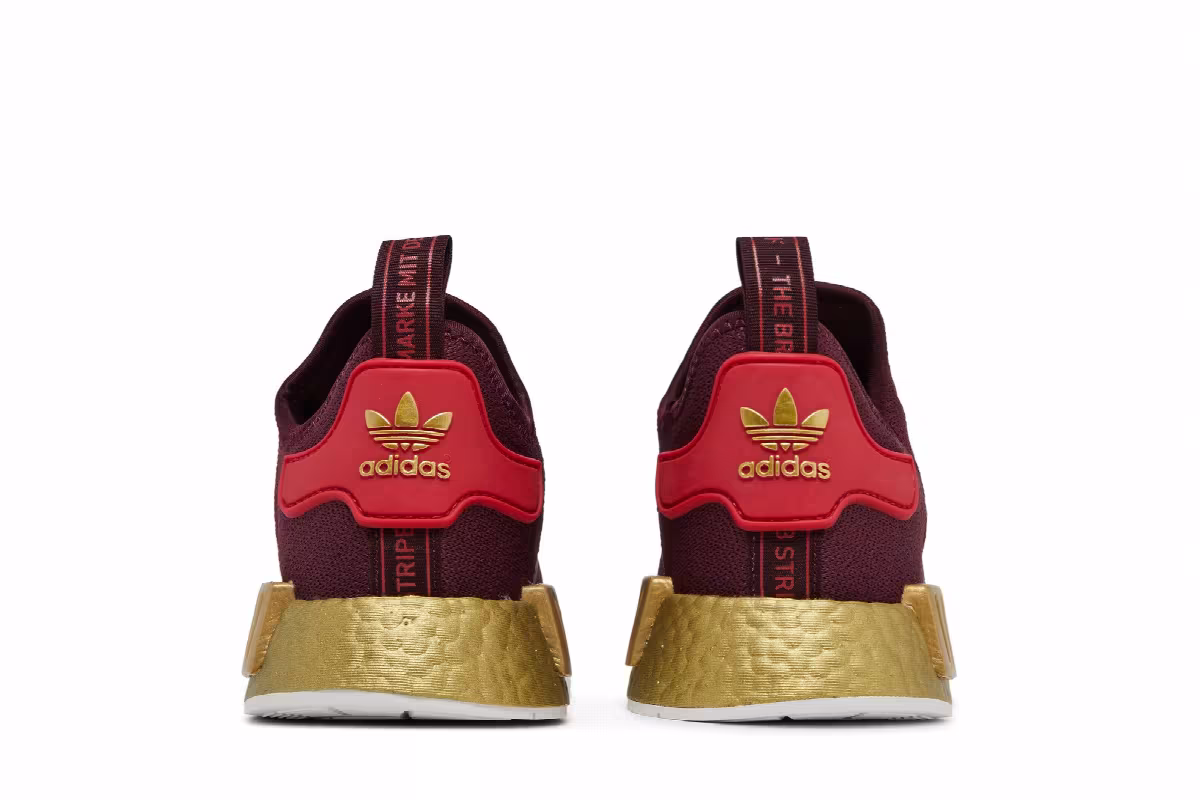 Adidas Women's NMD_R1 Maroon Gold, view 7