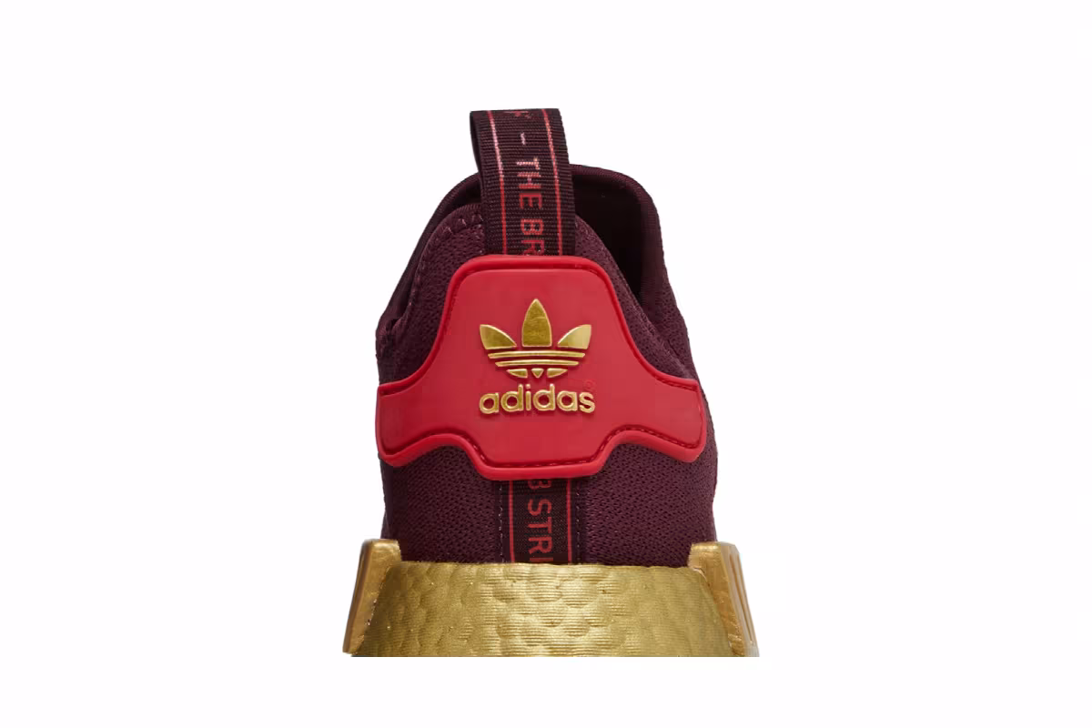 Adidas Women's NMD_R1 Maroon Gold, view 8