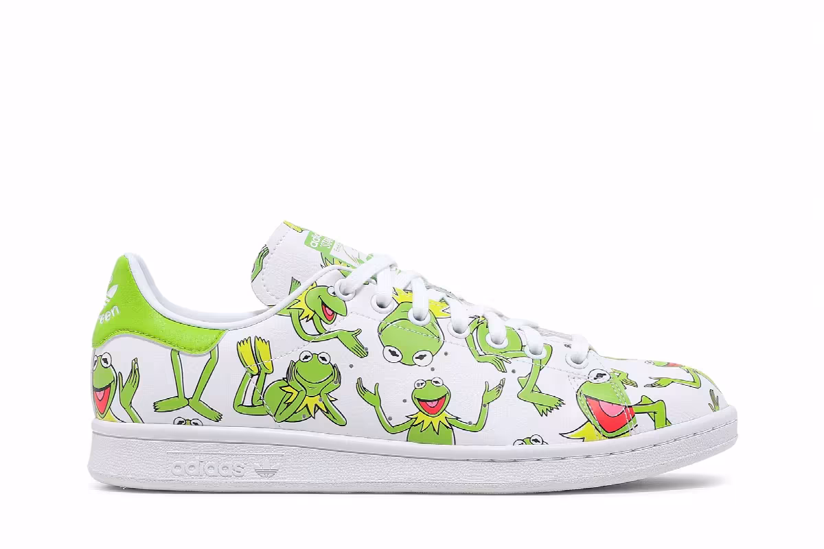 The Muppets x adidas Stan Smith Kermit The Frog Allover Print, view 2