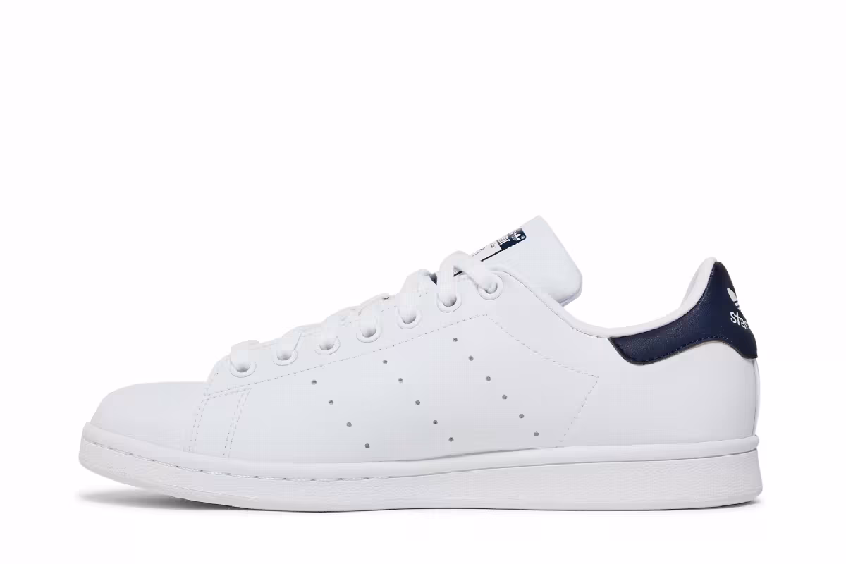 adidas Women's Stan Smith Primegreen White Collegiate Navy, view 4