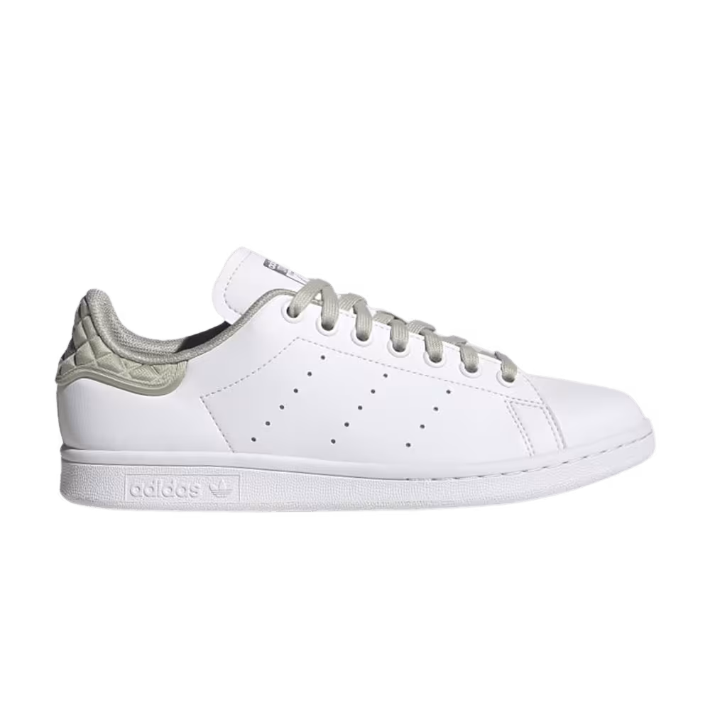 adidas Women's Stan Smith White Matte Silver Quilted