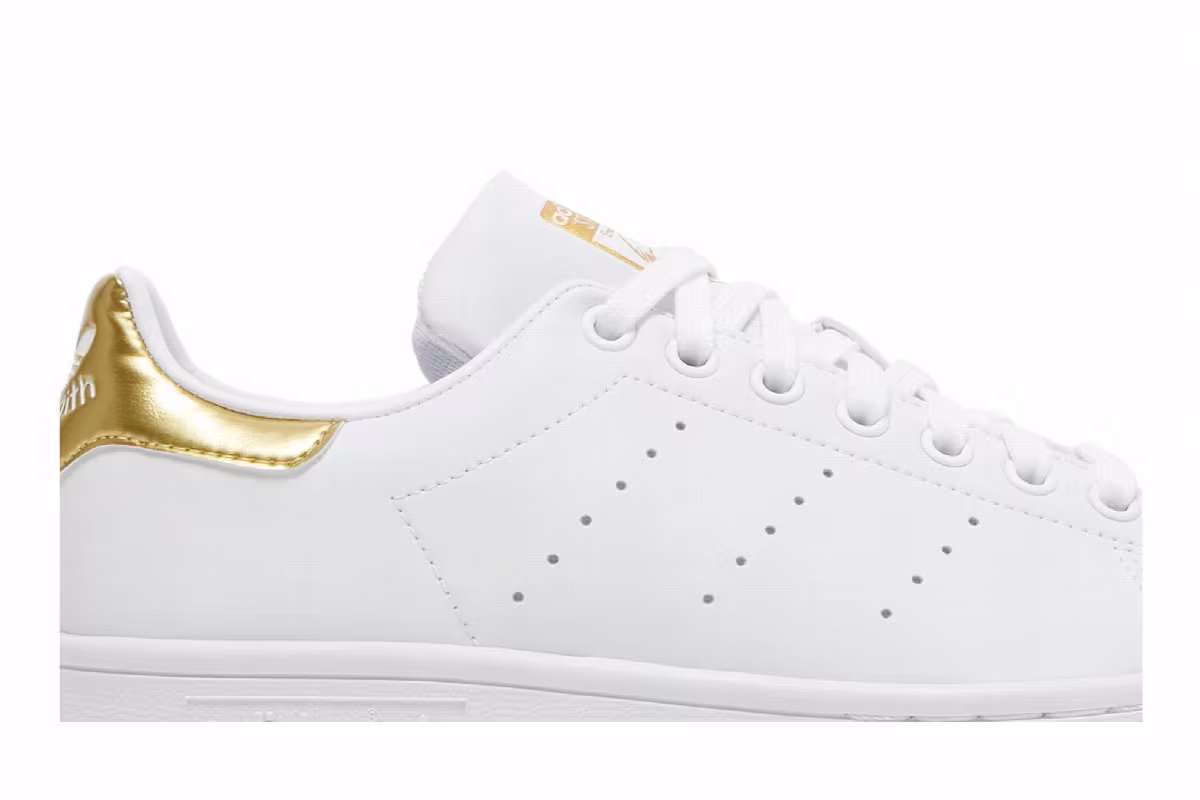 adidas Women's Stan Smith White Gold Metallic, view 3