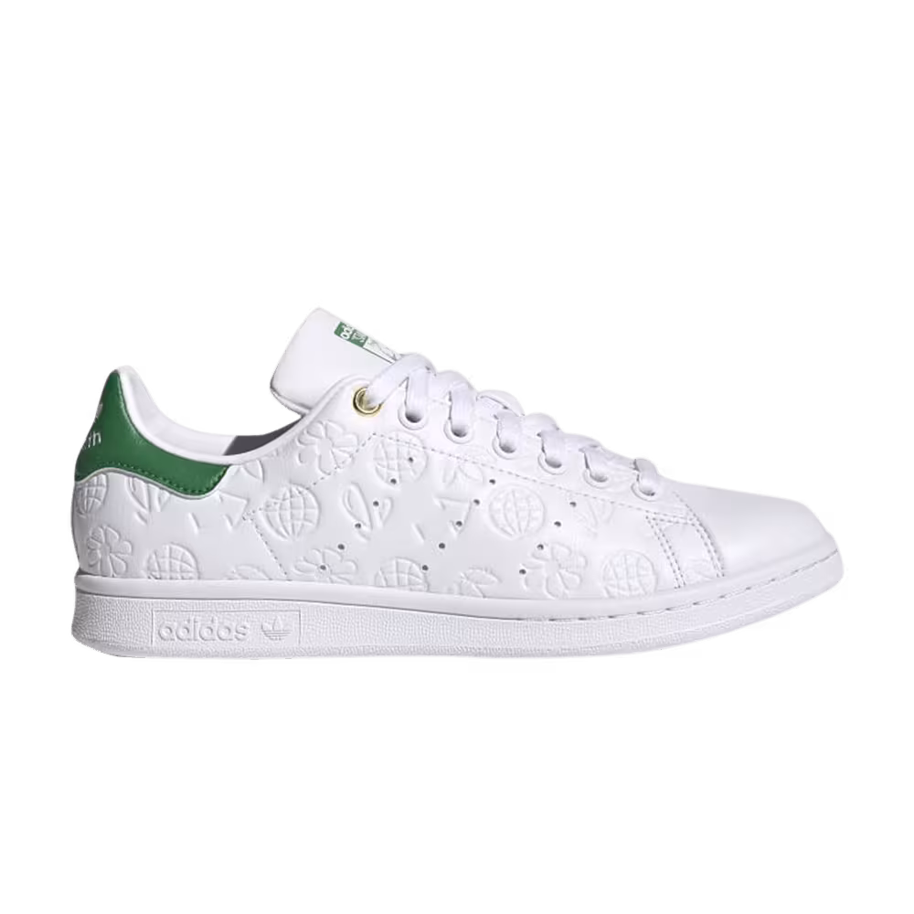 Adidas Women's Stan Smith Embossed Graphics - White Green