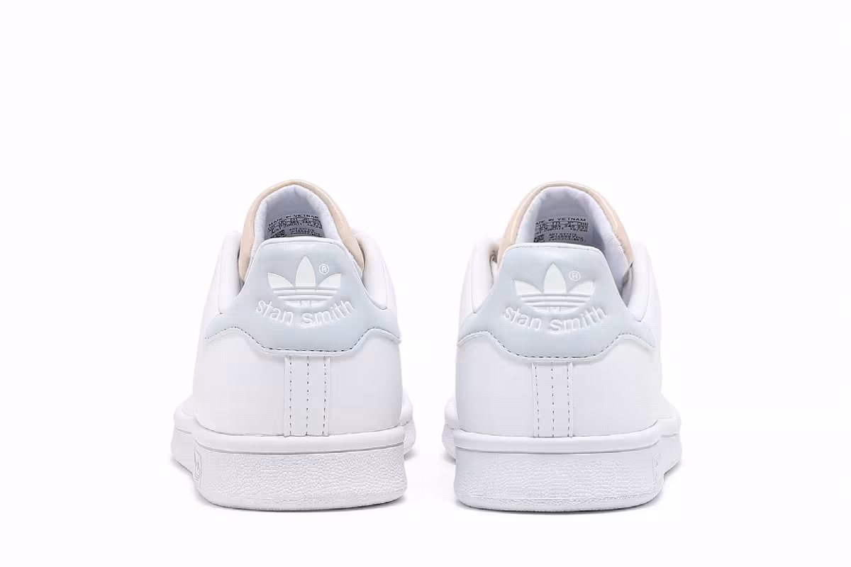 Adidas Women's Stan Smith White Ivory Blue, view 7