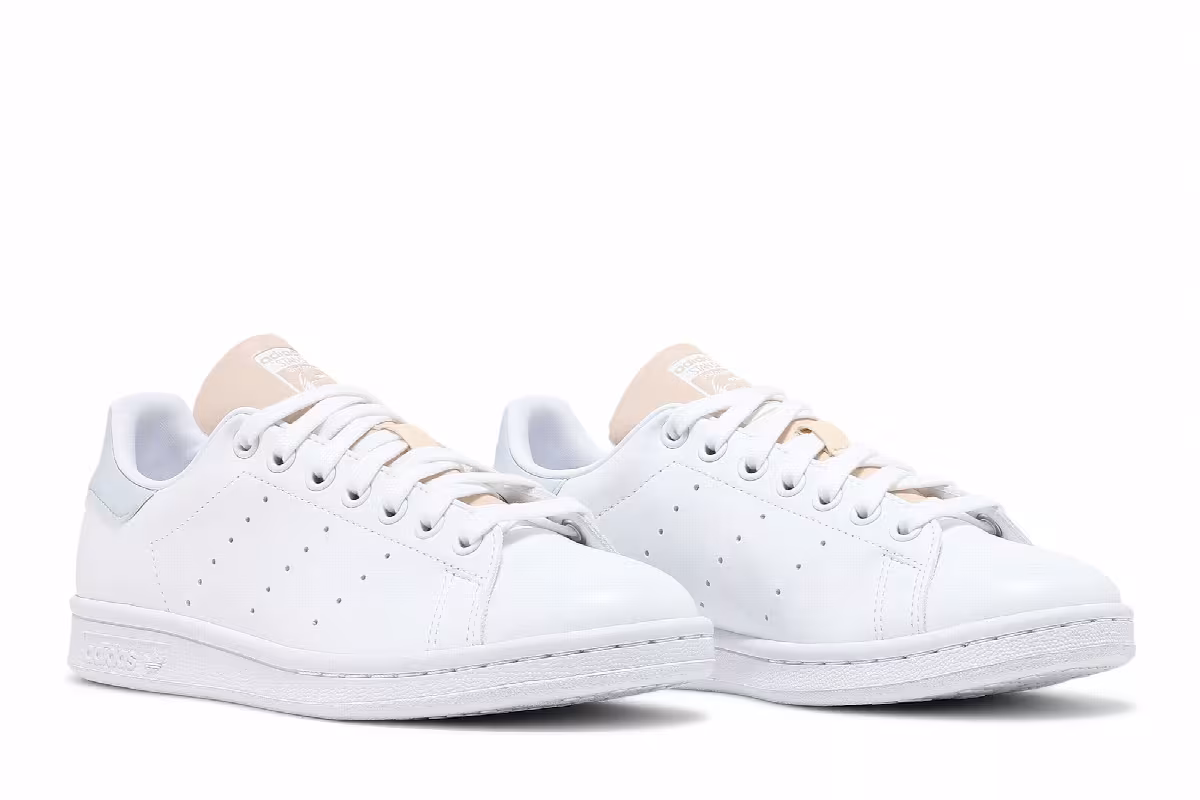 Adidas Women's Stan Smith White Ivory Blue, view 9