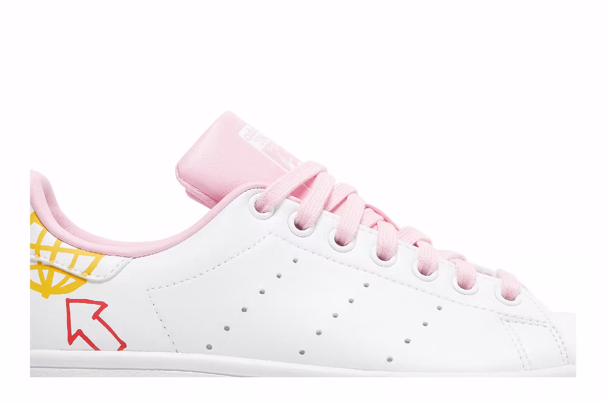 Adidas Women's Stan Smith Doodle - White Pink, view 3