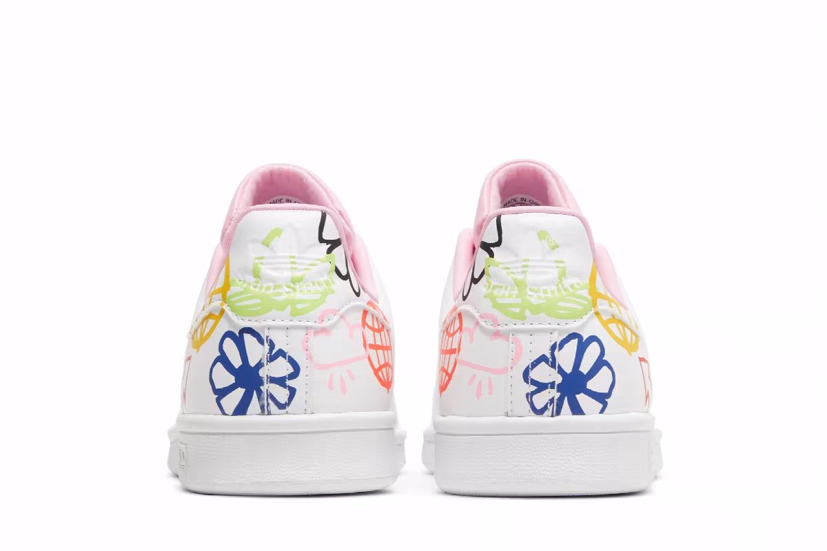Adidas Women's Stan Smith Doodle - White Pink, view 7