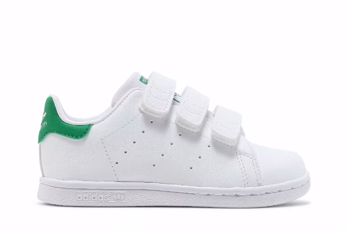 adidas Stan Smith Primegreen Infant White Green, view 2