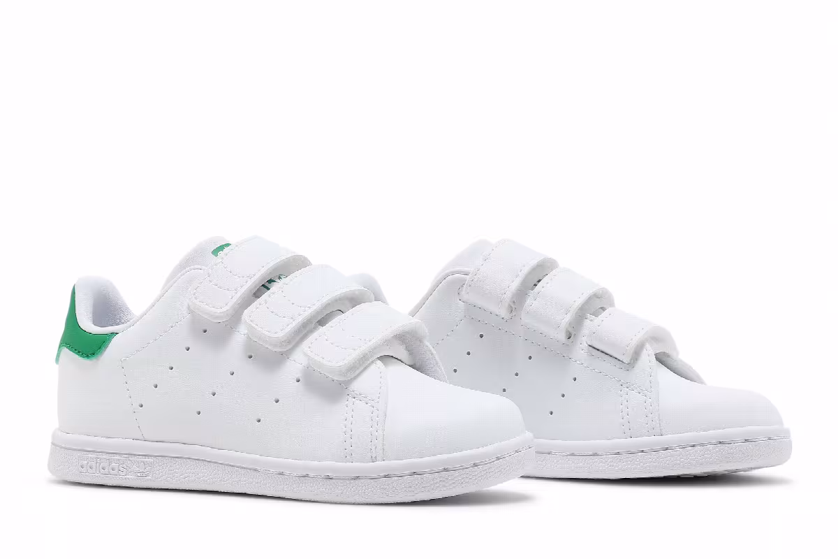 adidas Stan Smith Primegreen Infant White Green, view 9