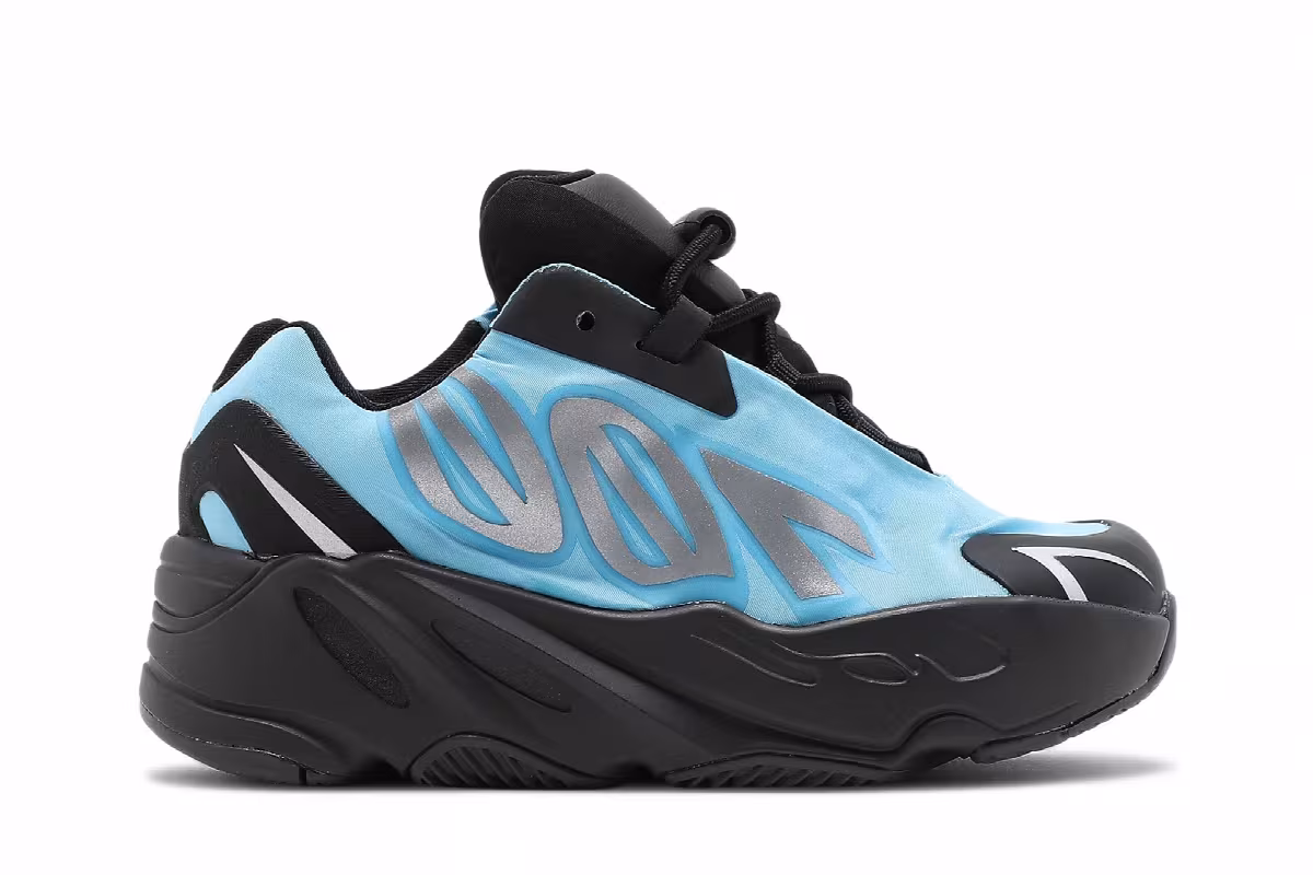 adidas Yeezy Boost 700 MNVN Infant Bright Cyan, view 2