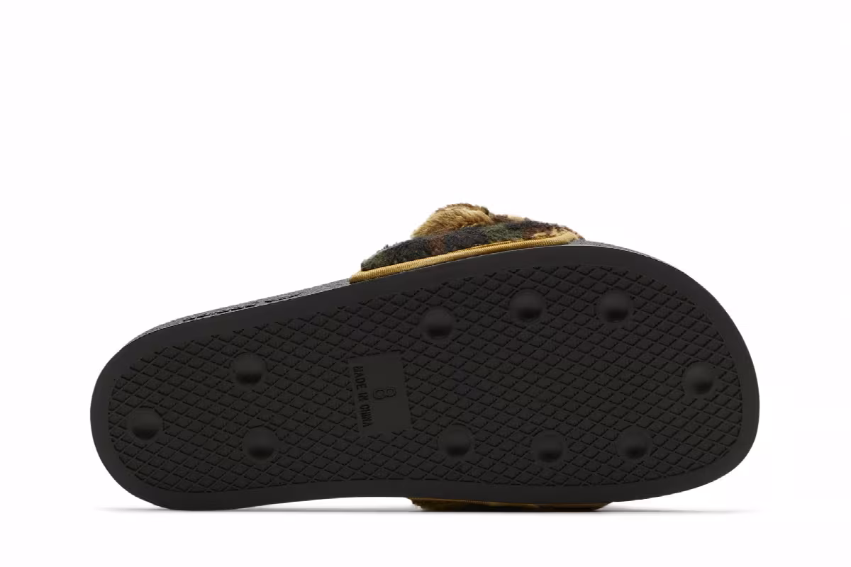 Jeremy Scott x adidas Adilette Slide Camo Teddy, view 5