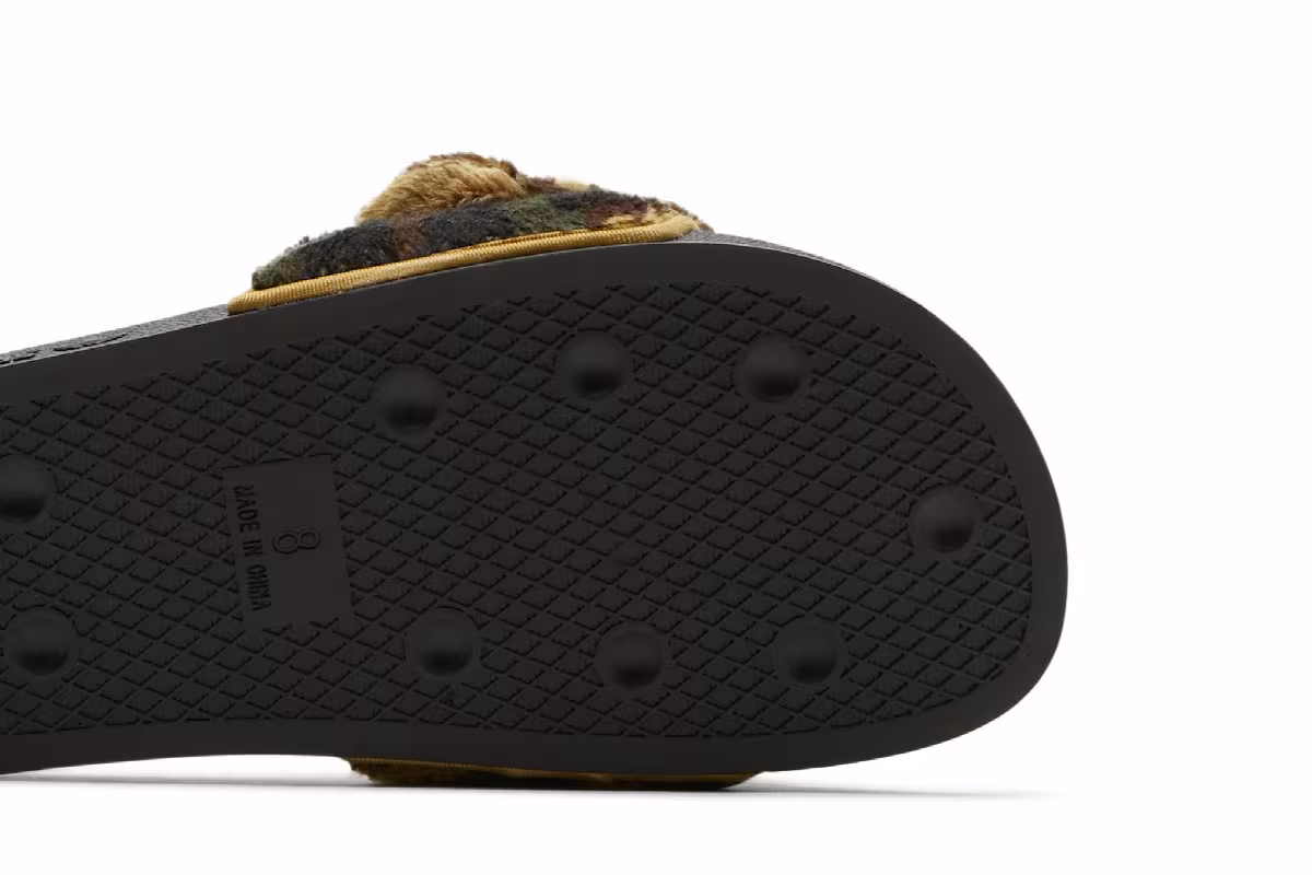 Jeremy Scott x adidas Adilette Slide Camo Teddy, view 6