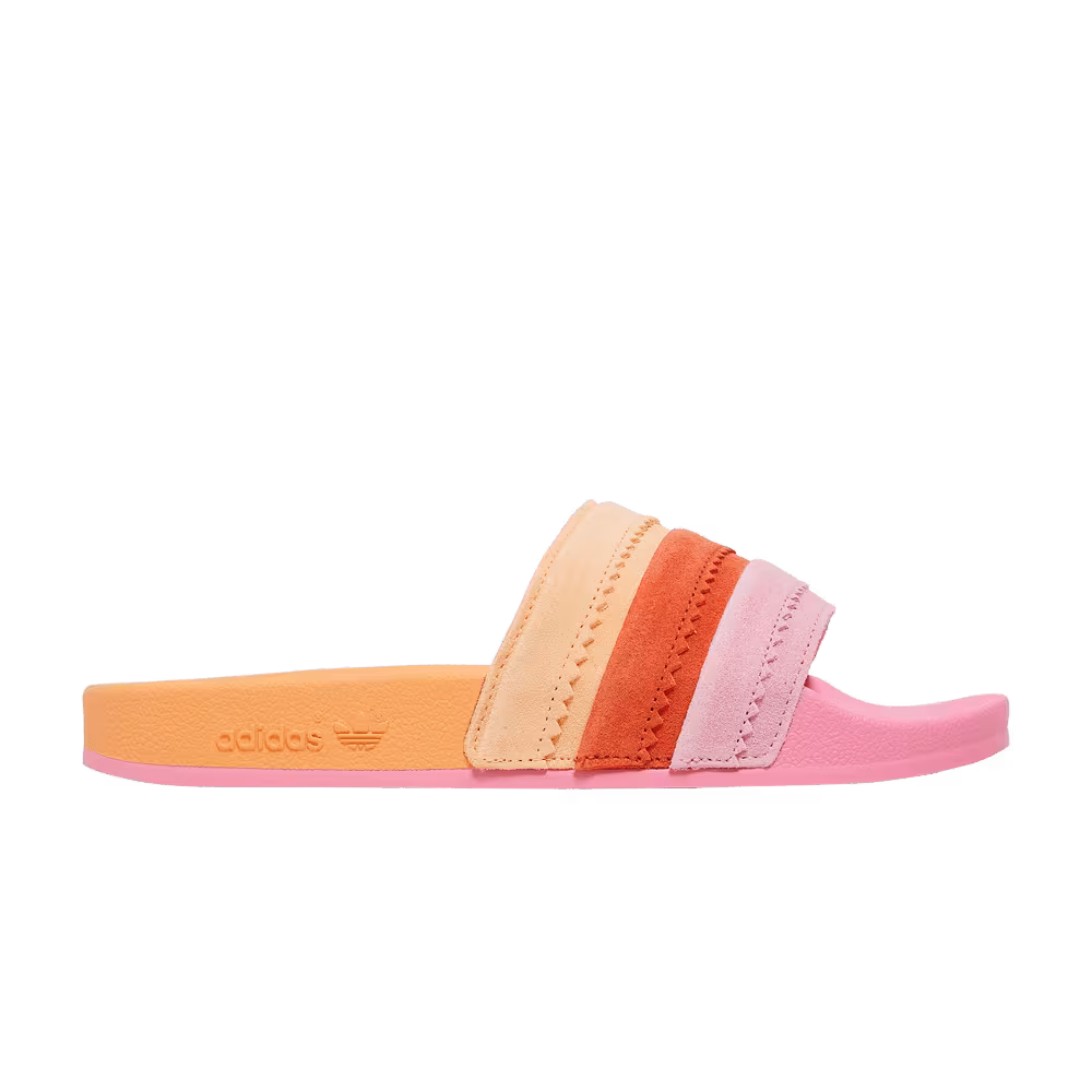 Adidas Women's Adilette Slides Light Pink Orange