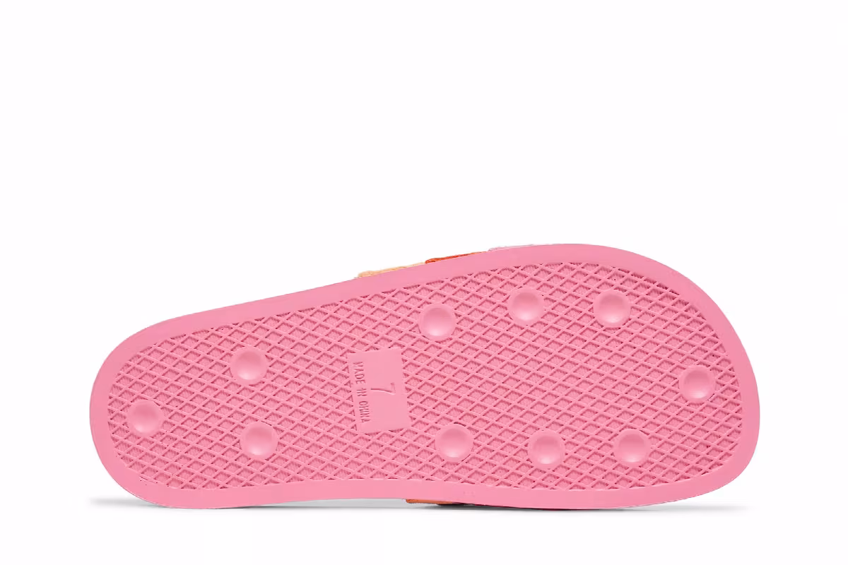 Adidas Women's Adilette Slides Light Pink Orange, view 5