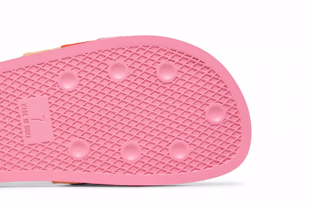 Adidas Women's Adilette Slides Light Pink Orange, view 6
