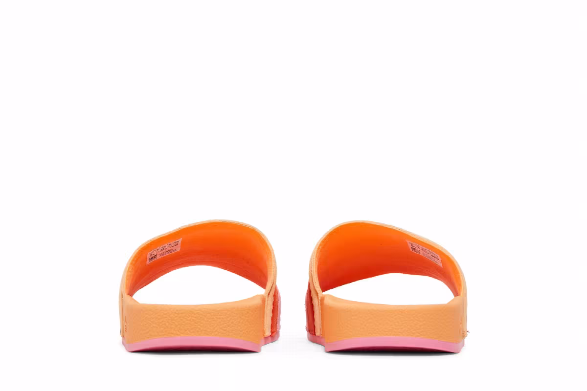 Adidas Women's Adilette Slides Light Pink Orange, view 7