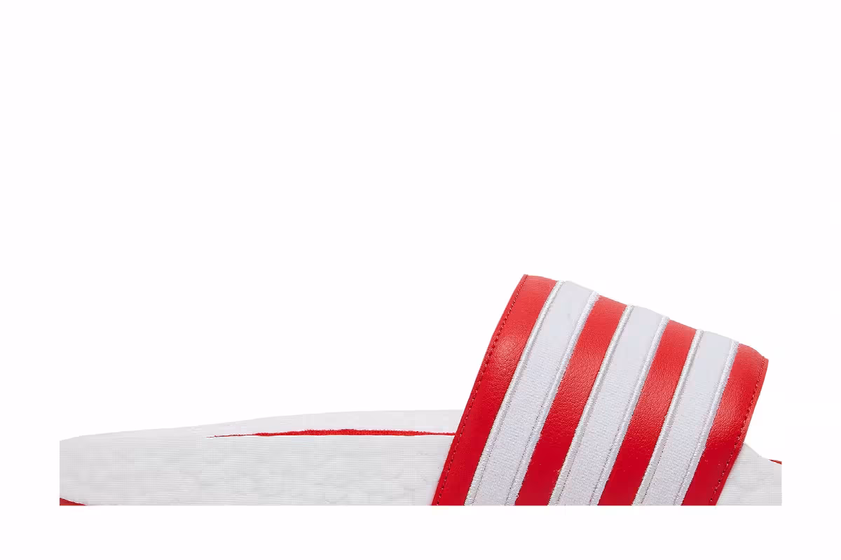 Adidas Adilette Boost Slide White Red, view 3