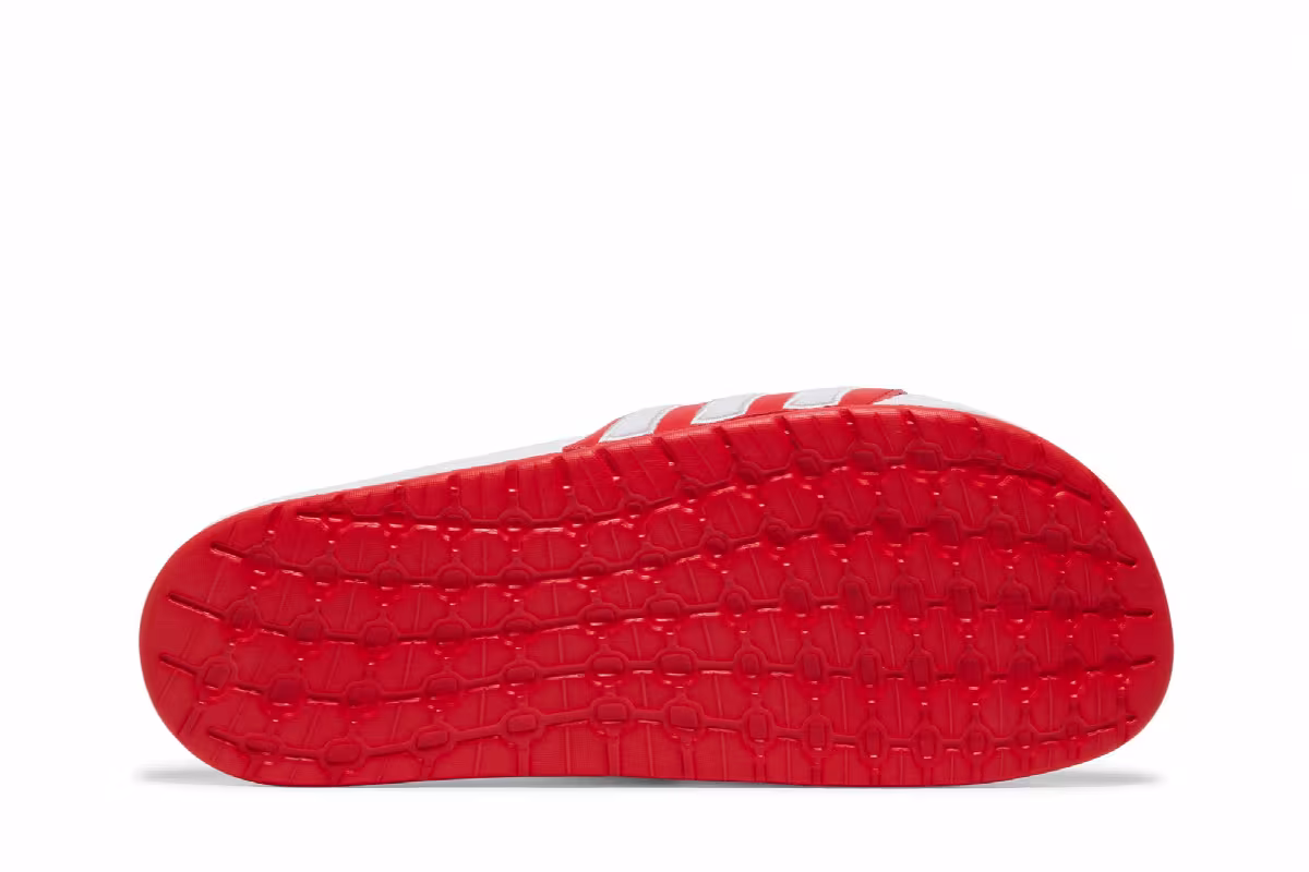 Adidas Adilette Boost Slide White Red, view 5