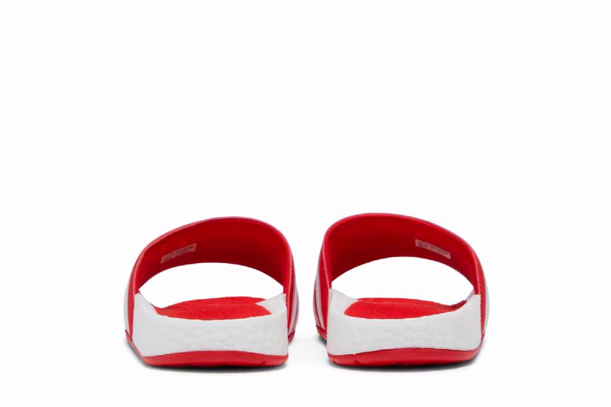 Adidas Adilette Boost Slide White Red, view 7
