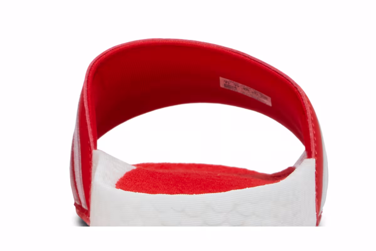 Adidas Adilette Boost Slide White Red, view 8