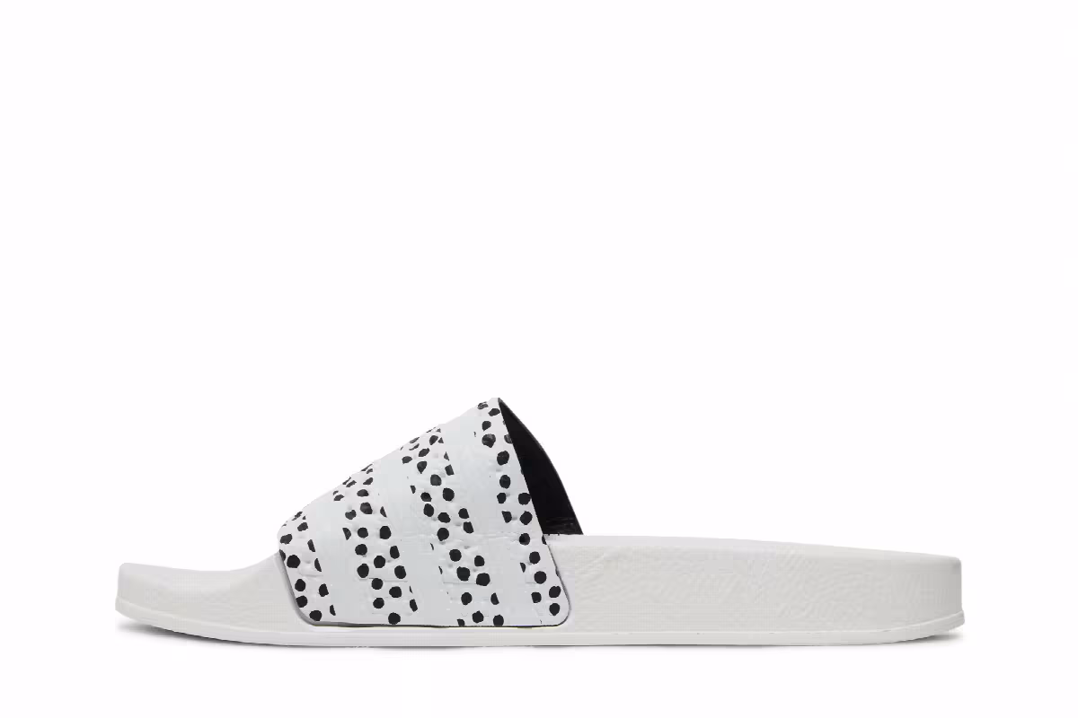 Adidas Women's Adilette Slide Polka - White, view 4