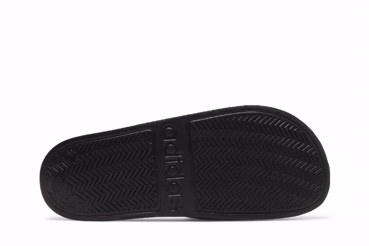 Hirocoledge x adidas Women's Adilette Shower Slide Black White, view 5